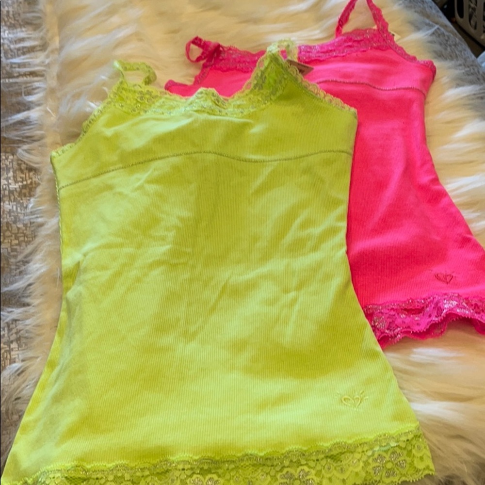 Two new Justice girl’s cami with bra size 12.